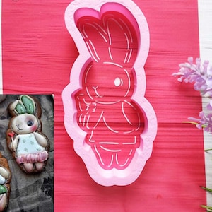 Bunny Rabbit Cookie Cutter and Stencil: 3D Printed Easter Cookie