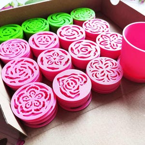 Set of all 150 removable nozzles for tulip marshmallows and adapter / Icing Piping Nozzle 3 cm, 4 cm, 5 cm Cupcake Flowers Tips