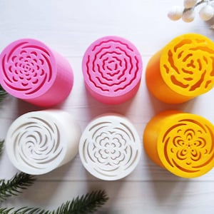 Set di ugelli da 5 cm per glassa, ugelli per decorare in plastica, 6 pezzi, utensili per decorare torte, fiori di crema al burro e marshmallow