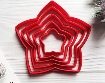 Star Cookie Cutter Set: 5 Sizes, Polymer Clay & Lipstick Safe