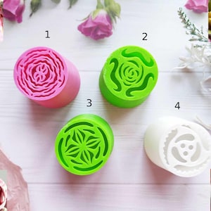 Ensemble de douilles pour pâtisserie à la rose : grande douille pour glaçage, décoration de petit gâteau (4 pièces)