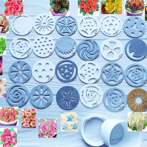 Set di 24 beccucci rimovibili per marshmallow e parte principale / Set di beccucci da 5 cm per glassa, beccucci per decorare in plastica, 24 pezzi