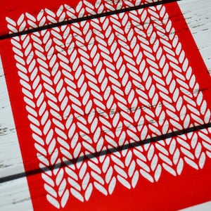 Knitting Pattern Cookie Stencil: Winter Holiday Baking, Crafts