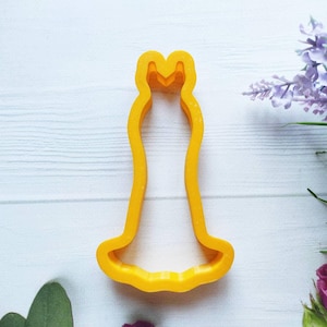 Wedding Dress Cookie Cutter: PLA Plastic Fondant Cutter