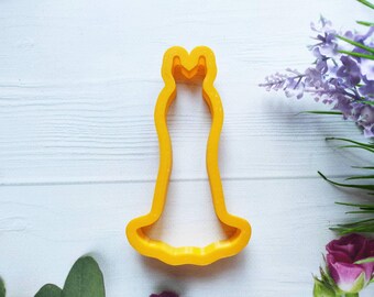 Wedding Dress Cookie Cutter: PLA Plastic Fondant Cutter