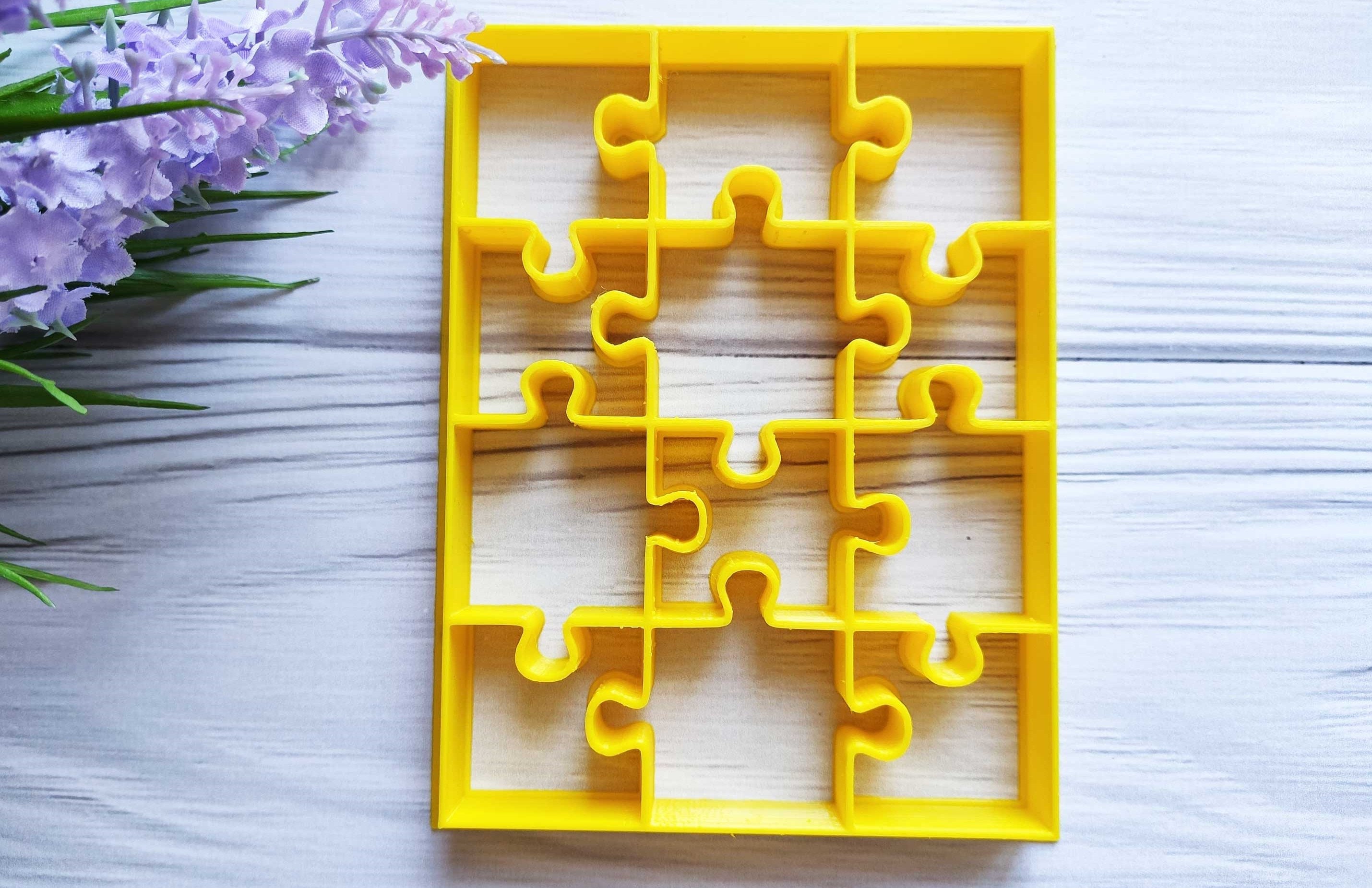4 Pcs Fun Jigsaw Puzzle Cookie Cutter Set - Inspire Uplift