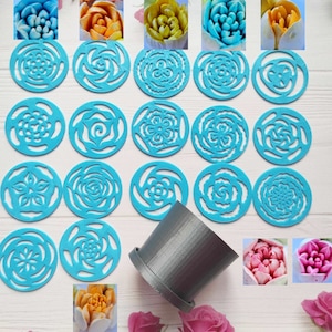 Set of 17 removable nozzles for marshmallows and main part / Nozzle Set 5cm for Icing Piping Nozzles Plastic Decorating Tips 17 pcs