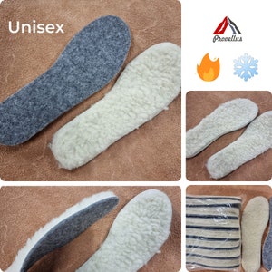Insole footbed real new wool sheep&#39;s wool soft warm EU 35-47
