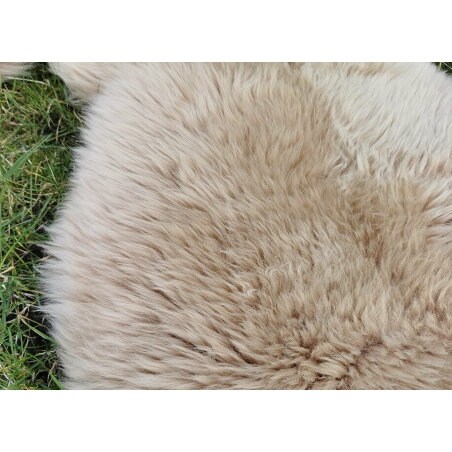 Meiwitt Genuine Sheepskin Rug – Natural Lamb Fur, Ecologically Tanned, Beige/Sand, Handmade