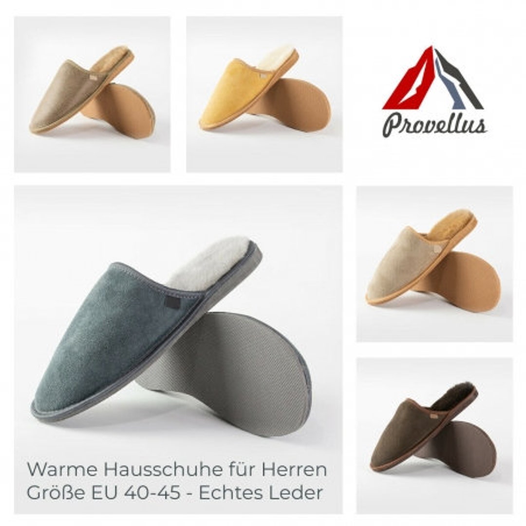 Hausschuhe Pantoffeln Slipper echt deutsches Merinoschaffell/leder