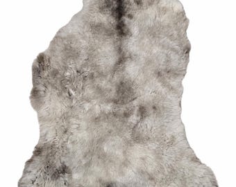 Genuine sheepskin | Silver grey, approx. 88 cm | Short hair | Eco-tanned | Unique piece 156-424