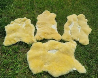 Real Eco Sheepskins Medically tanned Relugan skins damaged