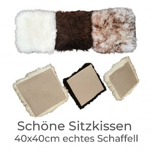 TOP seat cushion chair pad natural seat pad made of real sheepskin linen
