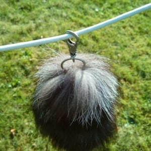 Foxtail fox tail tail foxtail foxtail silver fox pendant