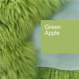 Top eco lambskin sheepskin skins Green Apple Green Apple Green New L-Xl