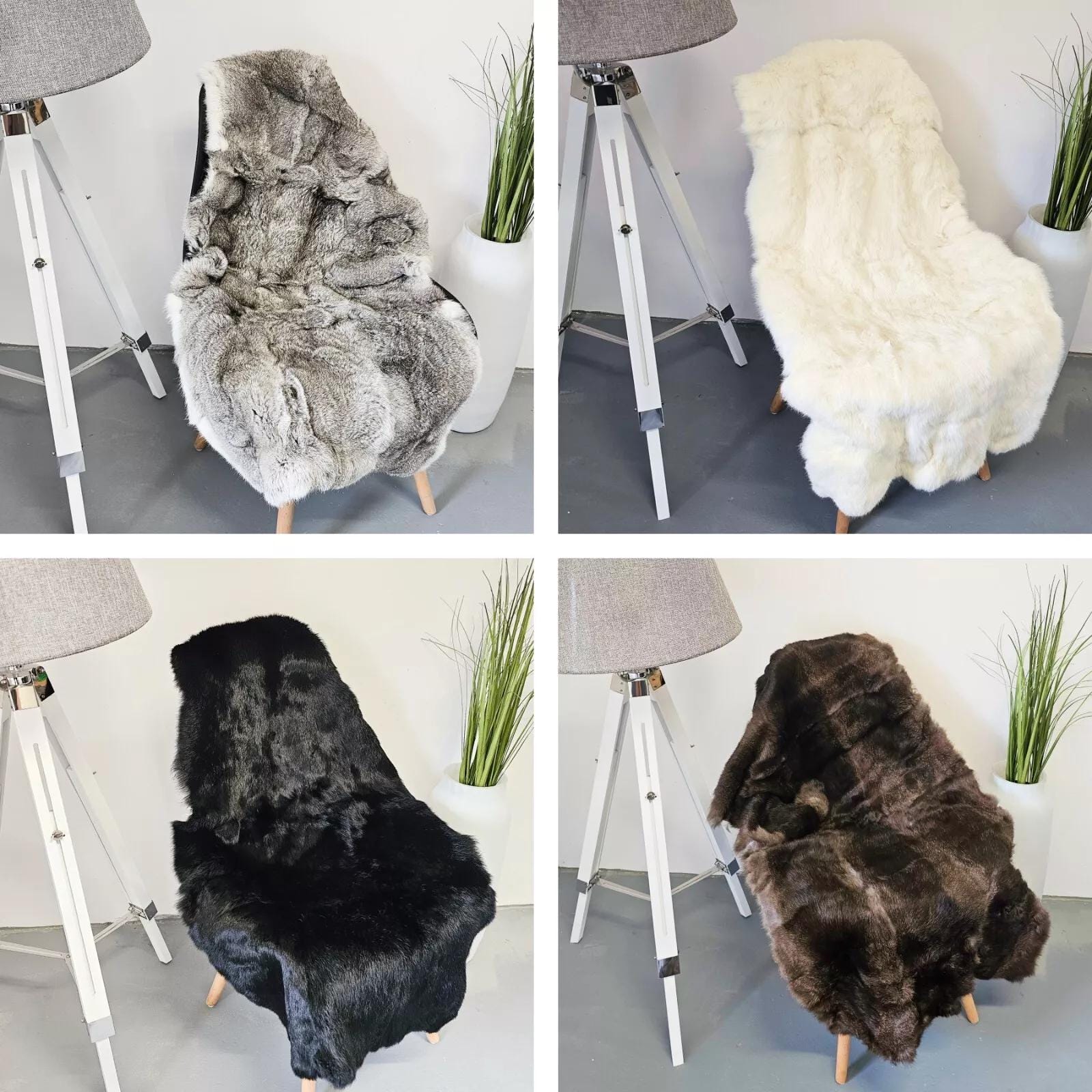 DREAMNINE Coperta In Finta Pelliccia Di Coniglio 127x152 Cm, Double-face, Stampa Animale, Lavabile
