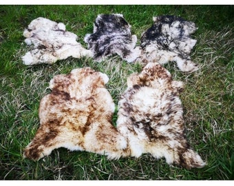 Genuine eco lambskin sheepskin flamed up to 140cm 2 choice bargain