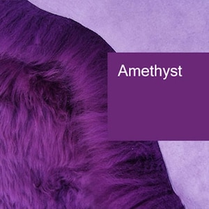 Top Eco Lambskin Sheepskin Skins Amethyst Purple Violet New L-XL