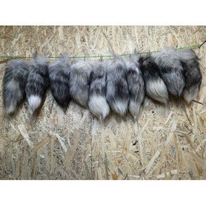 Top offer real silver fox fox tails fox tail