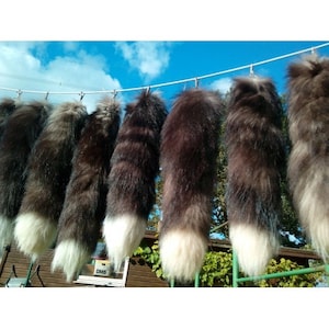 Foxtail fox tail tail foxtail foxtail silver fox pendant