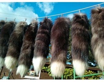 Foxtail fox tail tail foxtail foxtail silver fox pendant