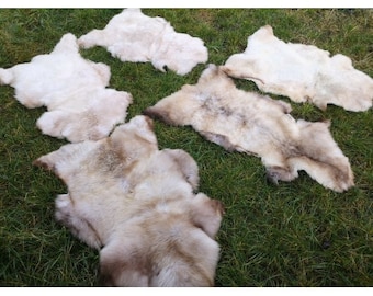 Real North Sea eco lambskin sheepskin natural mottled soft wool new M - XXL