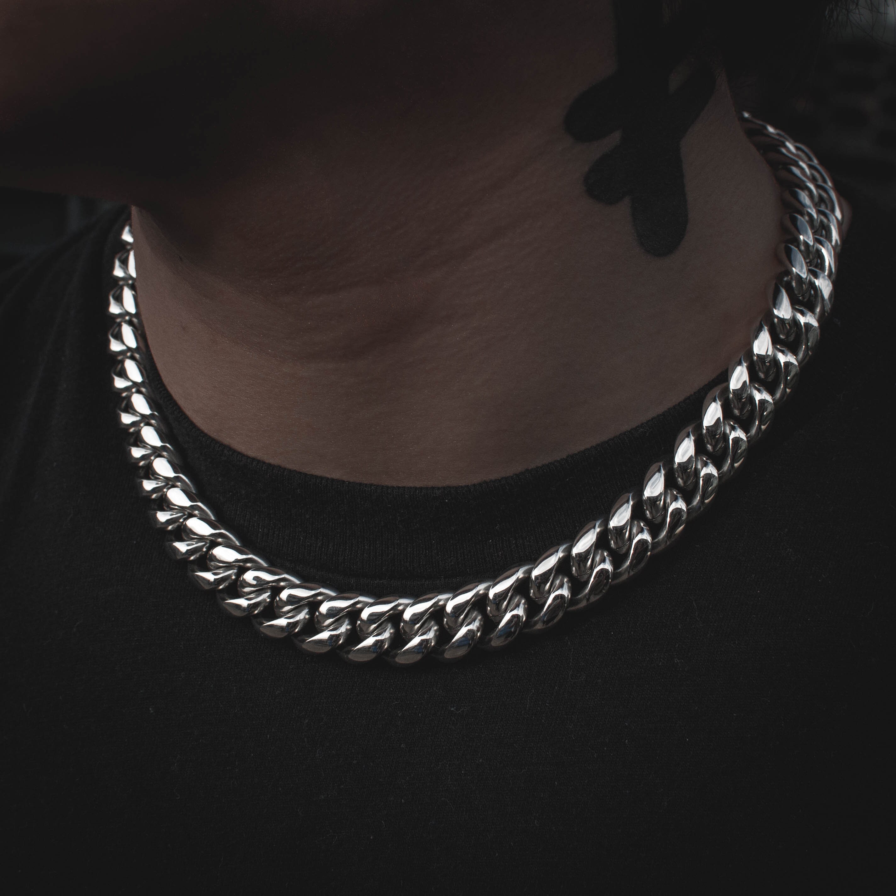 14k White Gold Miami Cuban Link Chain 