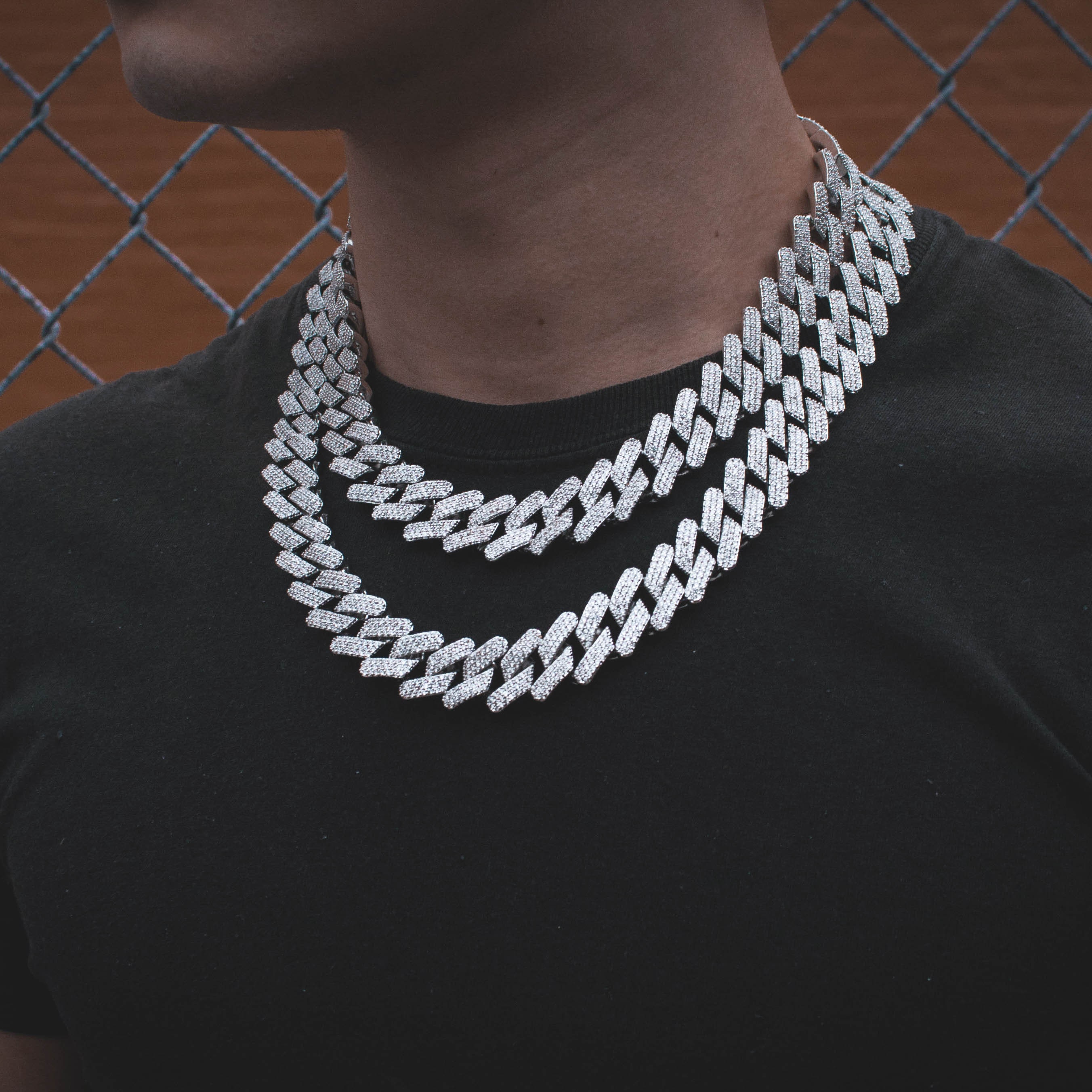 Diamond Cuban Link Chain Choker Necklace Solid Iced Out - Etsy