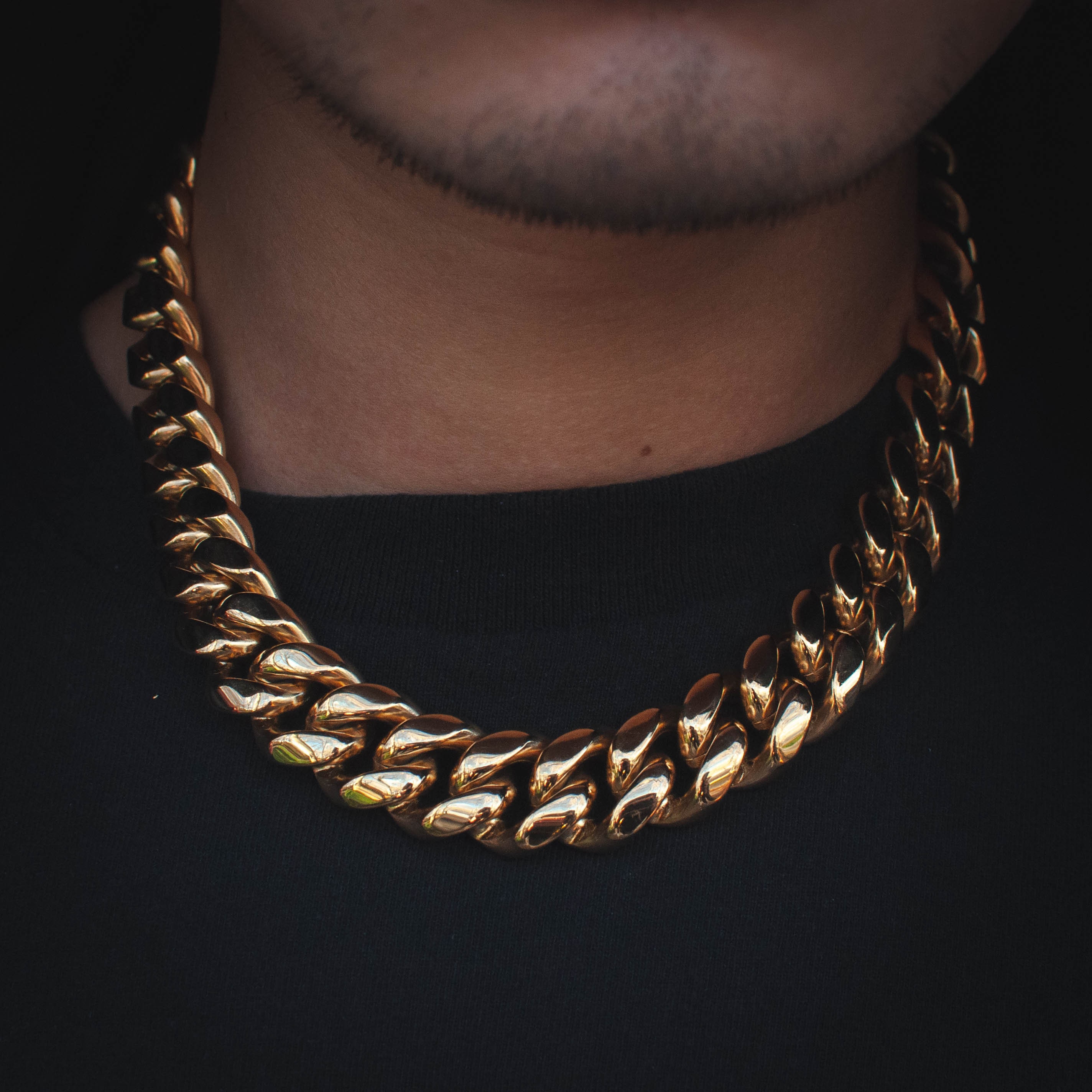 18k Yellow Gold Miami Cuban Link Chain 