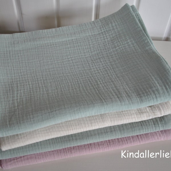 Musselindecke Sommerdecke Babydecke Kuscheldecke PucktuchKinderwagendecke Stranddecke div. Farben