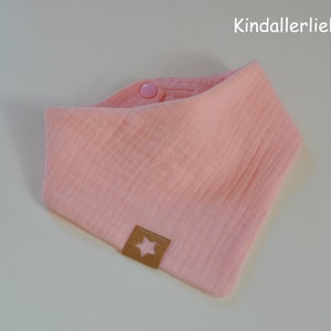 Muslin baby scarf, pink