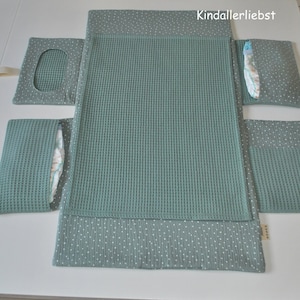Diaper bag with changing mat that can be wiped clean for on the go image 1