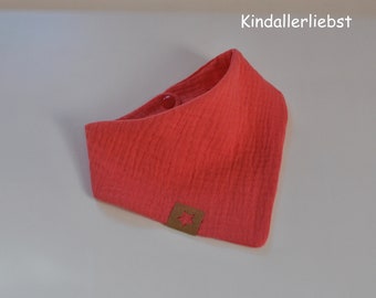 Muslin Baby Scarf, soft red
