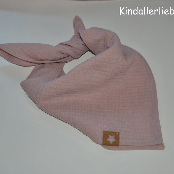 Foulard en mousseline pour bébés et tout-petits Foulard câlin écharpe old pink