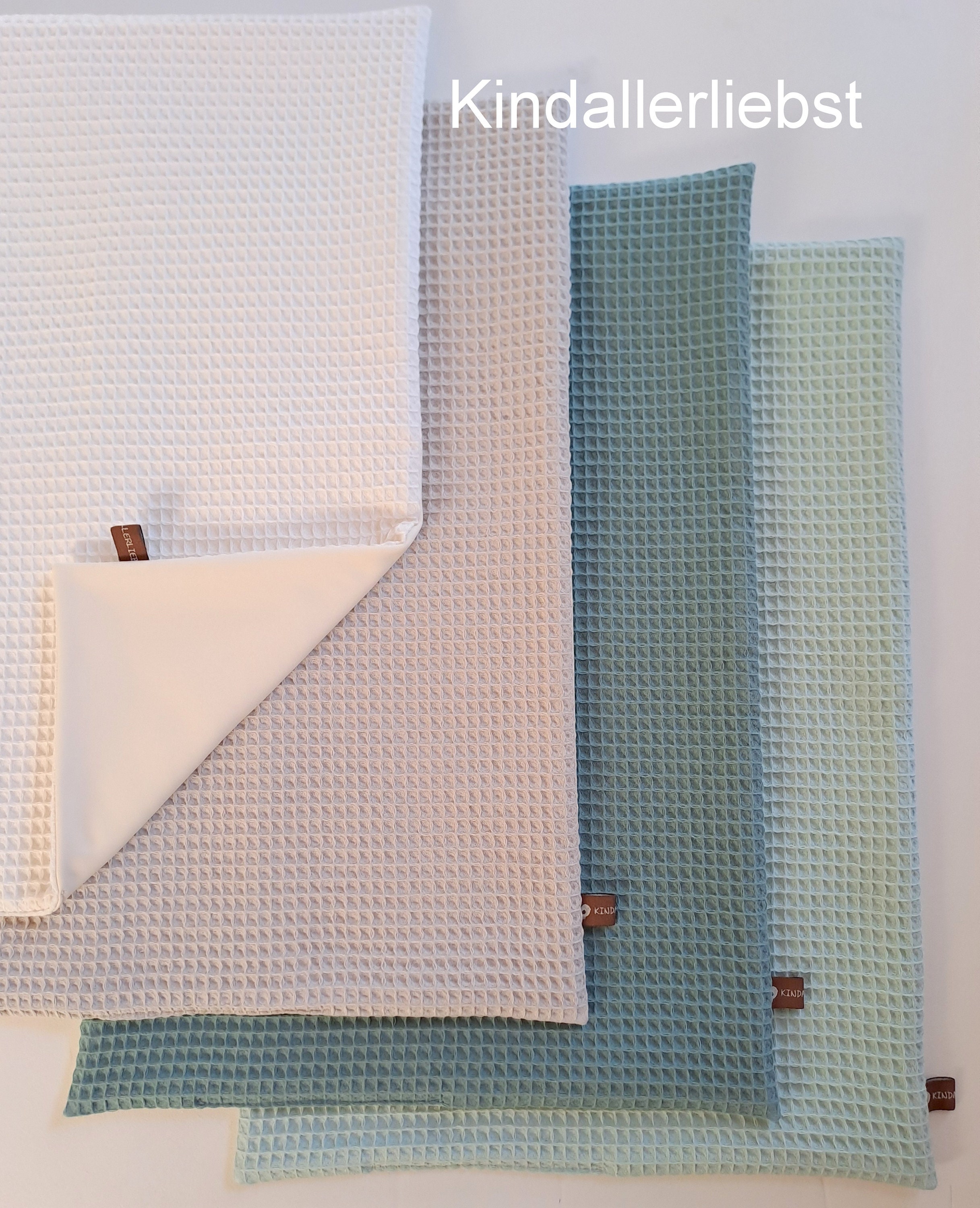 Changing mat wipeable, waterproof, waffle pique, various colors