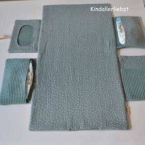 Diaper bag with changing mat that can be wiped clean for on the go image 2