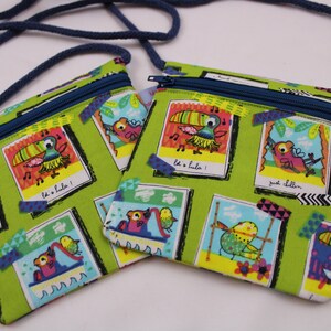 Kinder-BRUSTBEUTEL "Having Fun" mit Reißverschluss und Reflektorfähnchen; Brusttasche, Geldbörse, Geldbeutel
