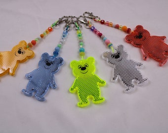 Reflector key ring for children "Bear", satchel pendant, bag pendant, giveaway, children's birthday party, school enrollment, advent calendar