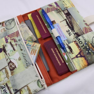 Reiseetui MODELL 4/S "I love you" LETZTE EXEMPLARE - Reisebrieftasche, Tickettasche,  Reisepasshülle, Dokumententasche