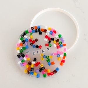 Picking Pad Sensory Fidget – Stress Relief Silicone Pad with Beads | Picking Toy Fidget with a Tray | Fidget | Anxiety | Dermatillomania