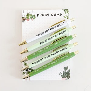 Plant Notepad, Notepad, List, To Do List, Paper, Plant Addict, Plant Gift, Gift for Her, Writing Gift, Pens