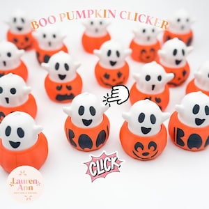 Mystery 2 pack Ghost Pumpkin Keyboard Clicker Fidget | Halloween Ghost Pumpkin Fidget | 3D Printed Clicker Toy | Trick or Treat Favor