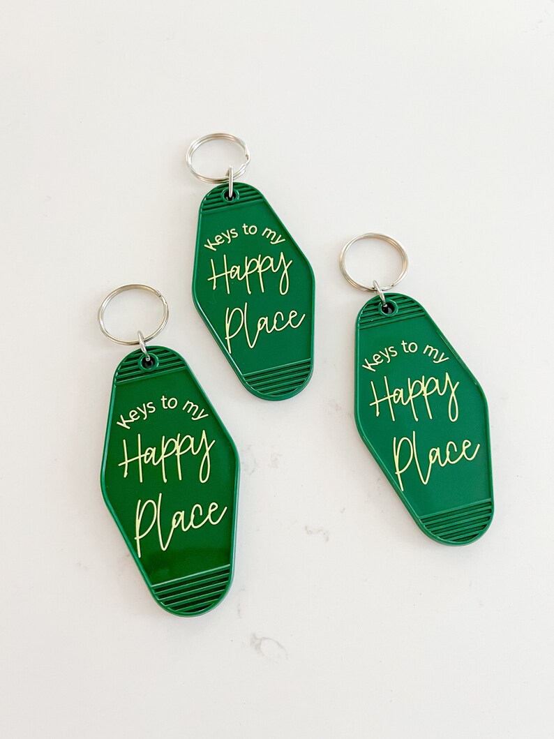 Keys to My Happy Place Keychain, Keychain, Gift for Her, Best Friend