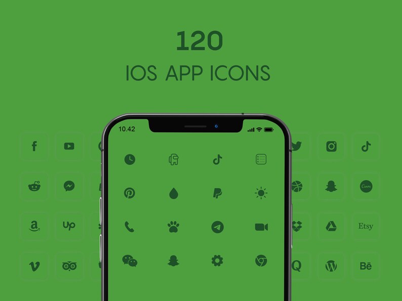 Iphone IOS 14 App Icons Pack Aesthetic Icons Minimalistic Etsy