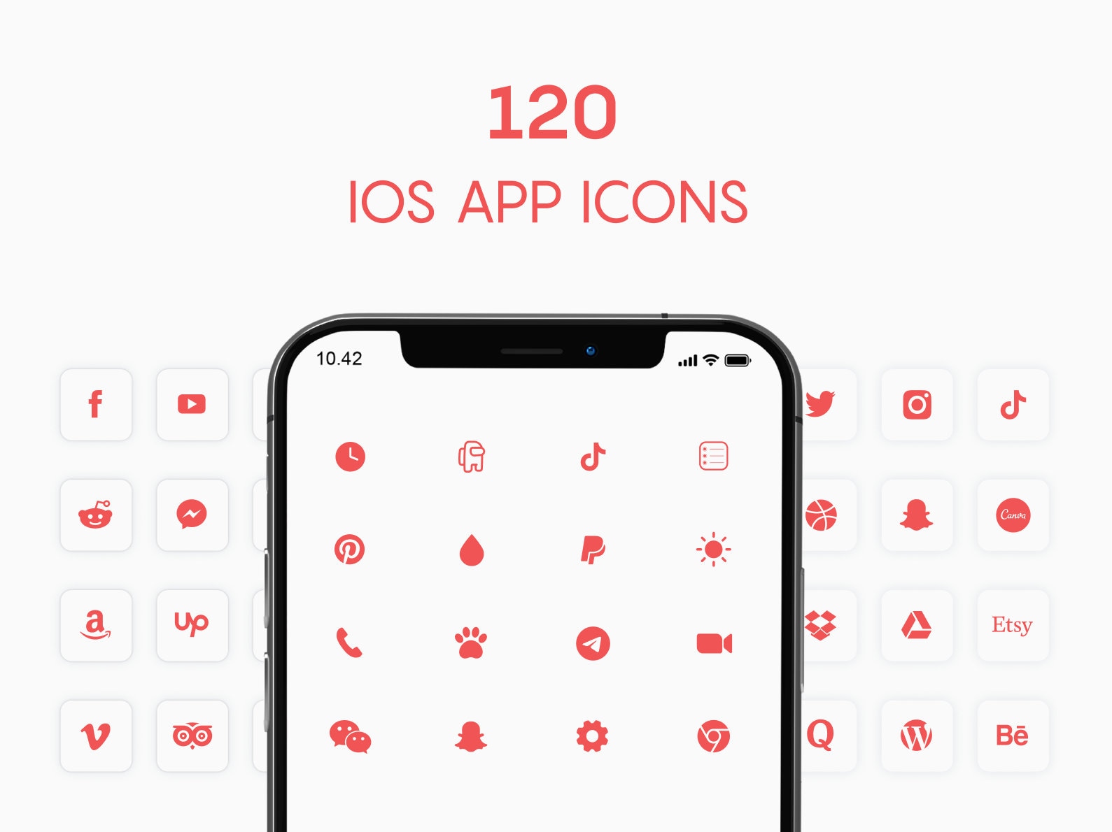 Iphone IOS 14 App Icons Pack Aesthetic Icons Minimalistic Etsy
