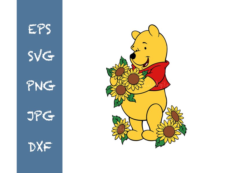 Download 174+ Winnie The Pooh With Sunflower Coloring Pages PNG PDF