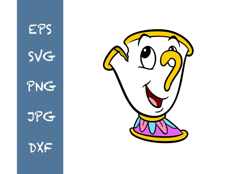 Chip/ Beauty and the Beast/ svg png eps jpg dxf Etsy