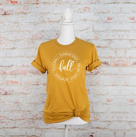 Pumpkin Spice Tee, Fall Tees, Falling Leaves, Football