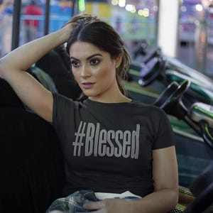 Strass T-Shirt, BLESSED, RHINESTONE, BLING T-shirt