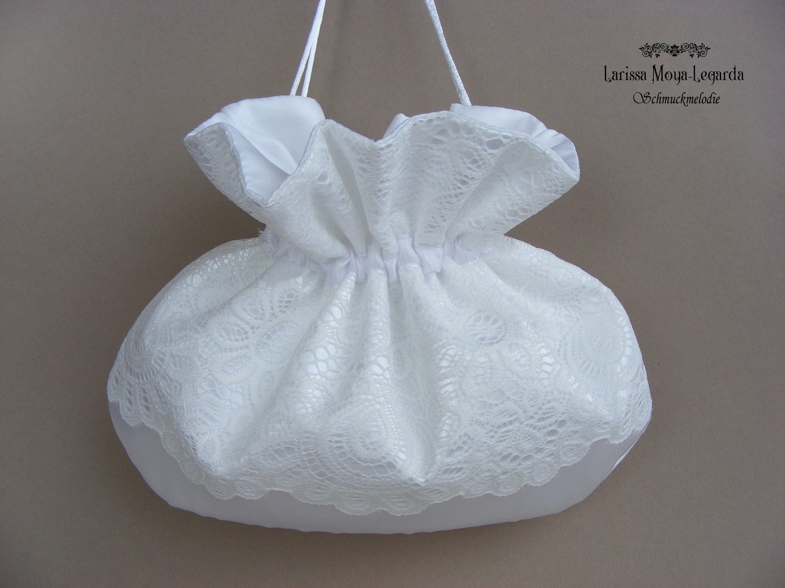 HIMKI Brautbeutel Aus Satin - Elegante Hochzeitshandtasche Mit Goldstickerei